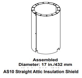 Majestic AS10 Straight Flue Attic Insulation Shield