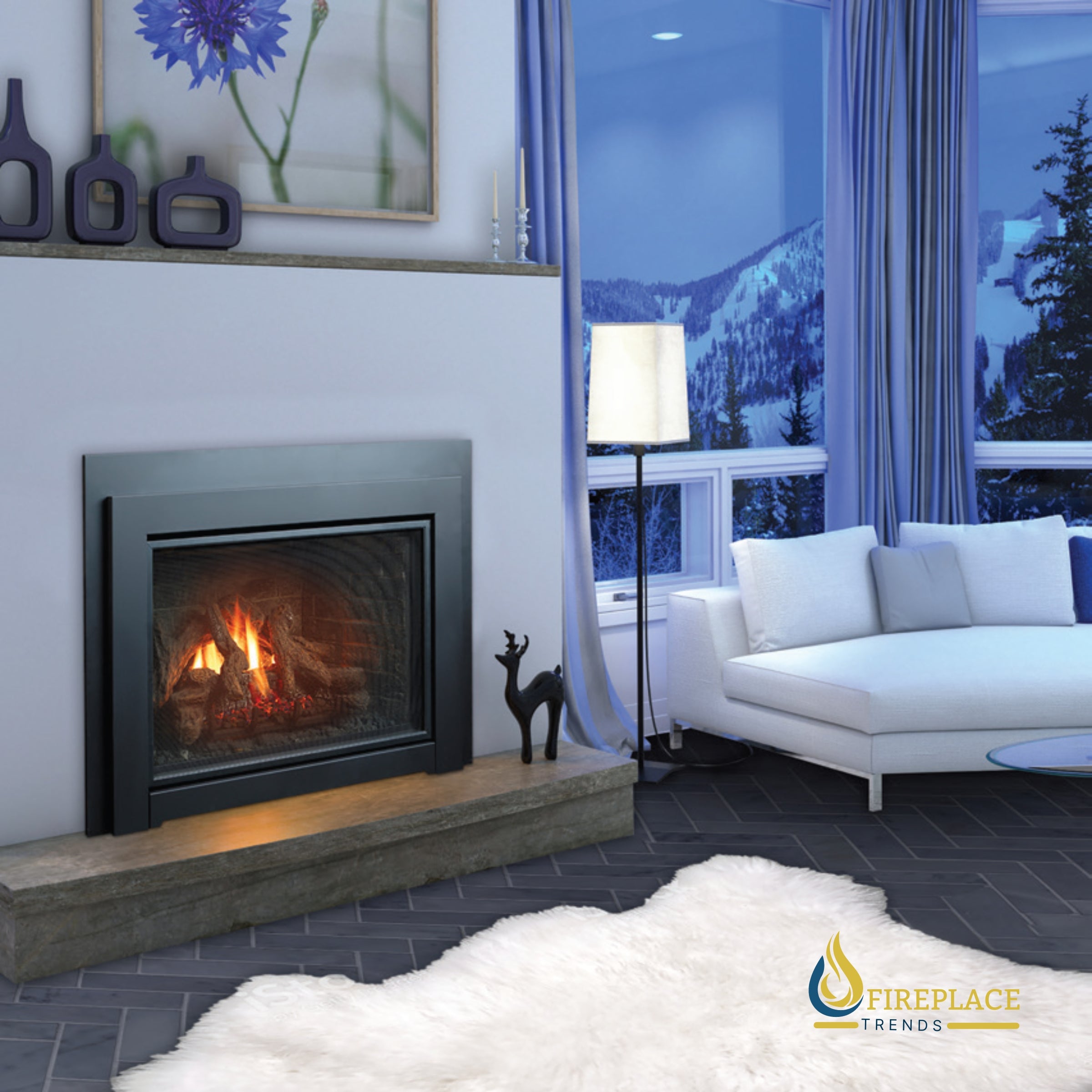 Kingsman - IDV34 - Direct Vent Fireplace Insert - 34"