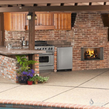 Majestic - Villawood 36" - Outdoor Wood Fireplace Firebox with Refractory Panels