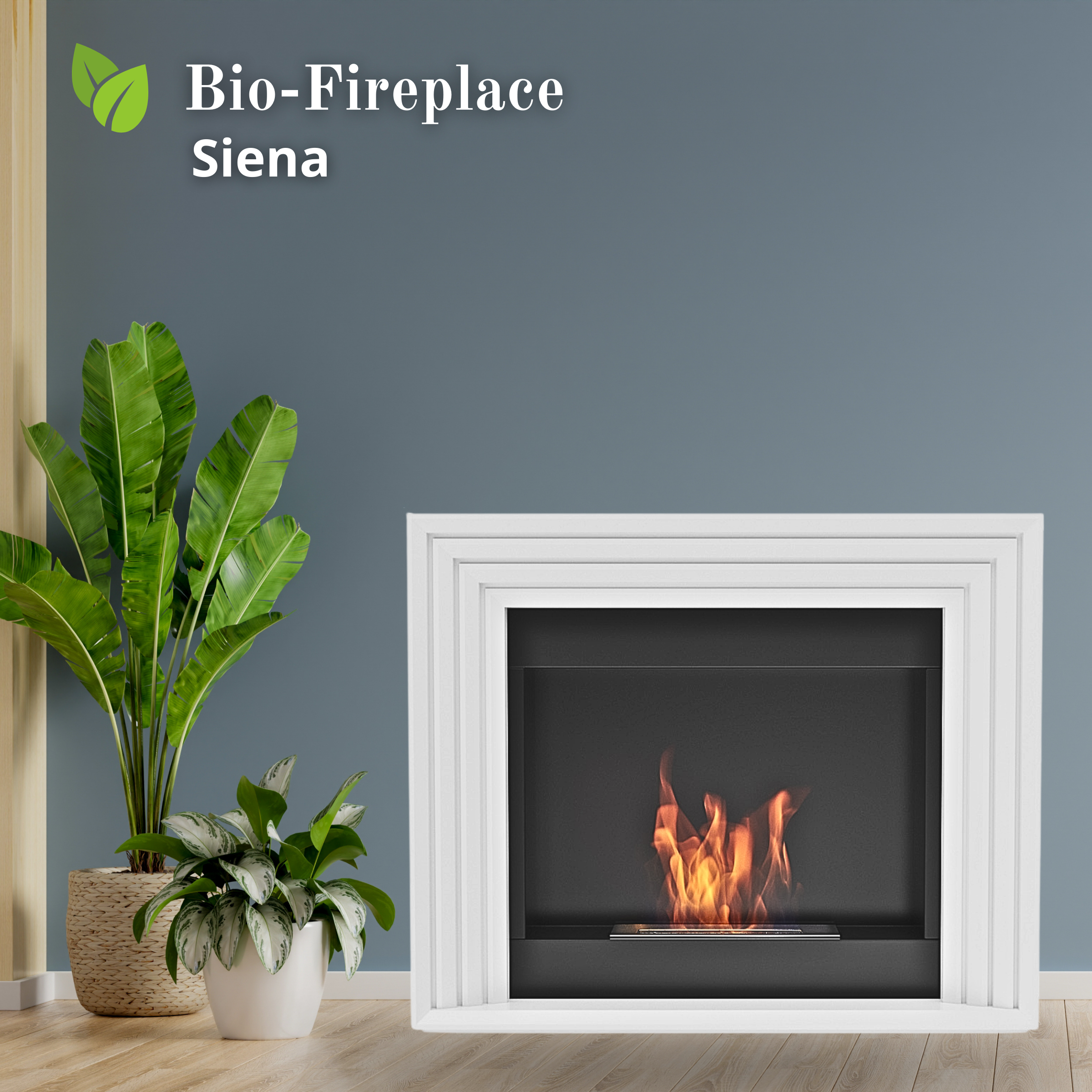 Portal Bio-fireplace SIENA white - SIENA/FP/W