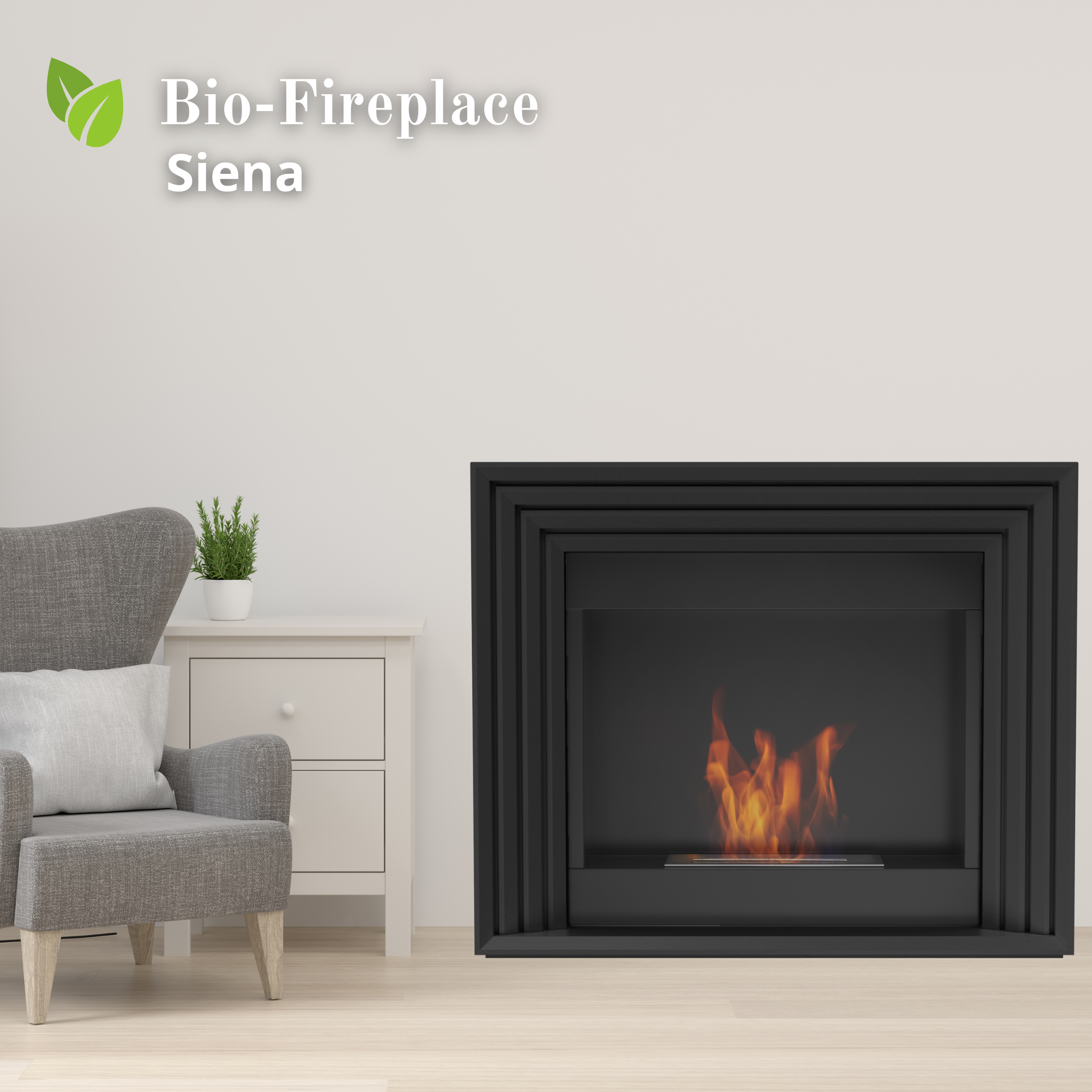 Portal Bio-fireplace SIENA black - SIENA/FP/B