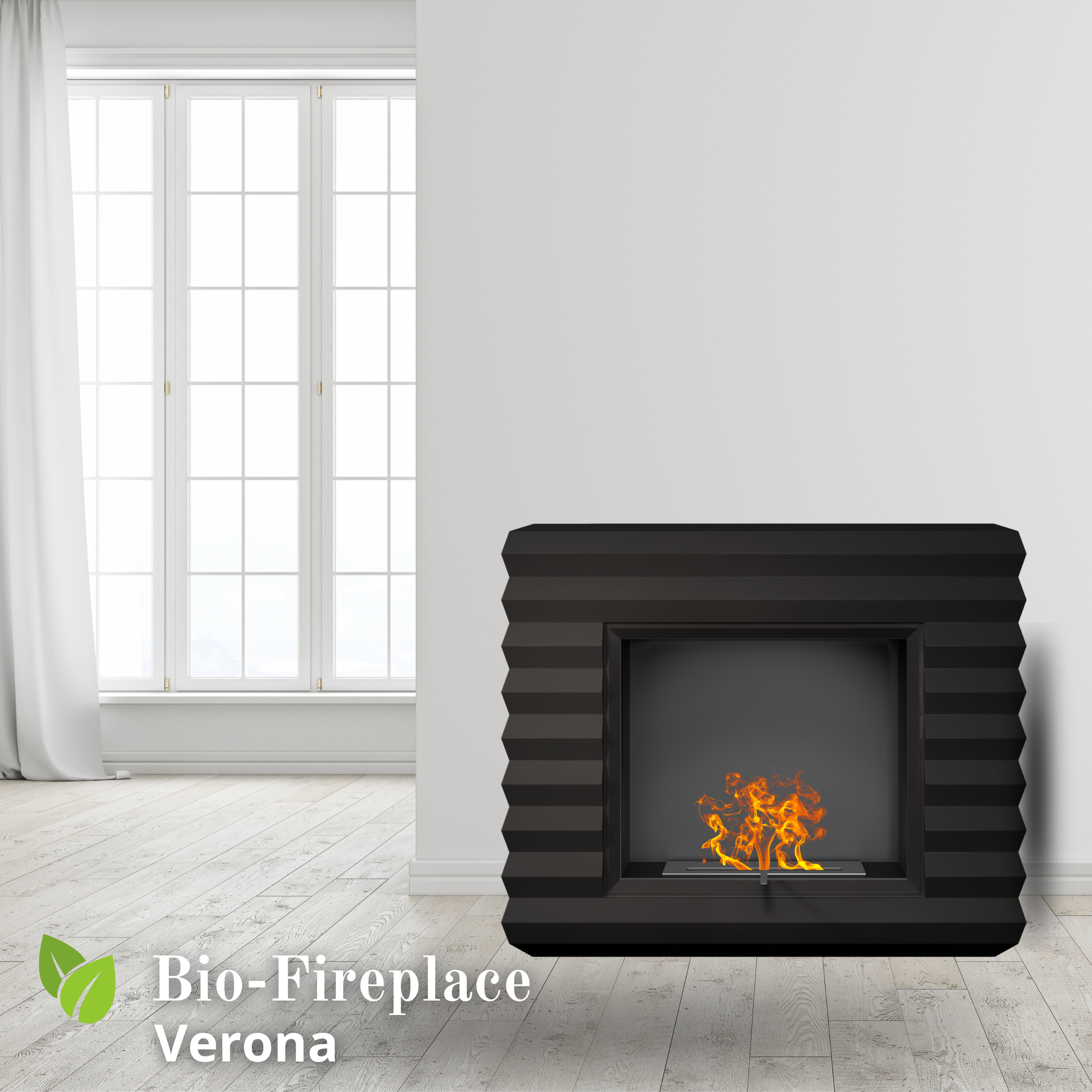 Portal Bio-fireplace VERONA black - VERONA/FP/B