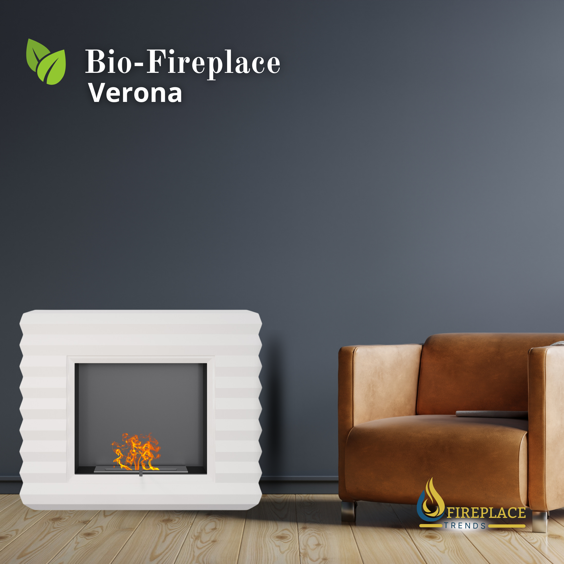 Portal Bio-fireplace VERONA white - VERONA/FP/W