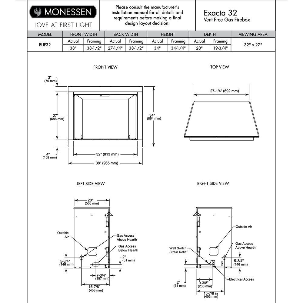 Monessen BUF32A Vent-Free Gas Fireplace Insert | FireplaceTrends.com