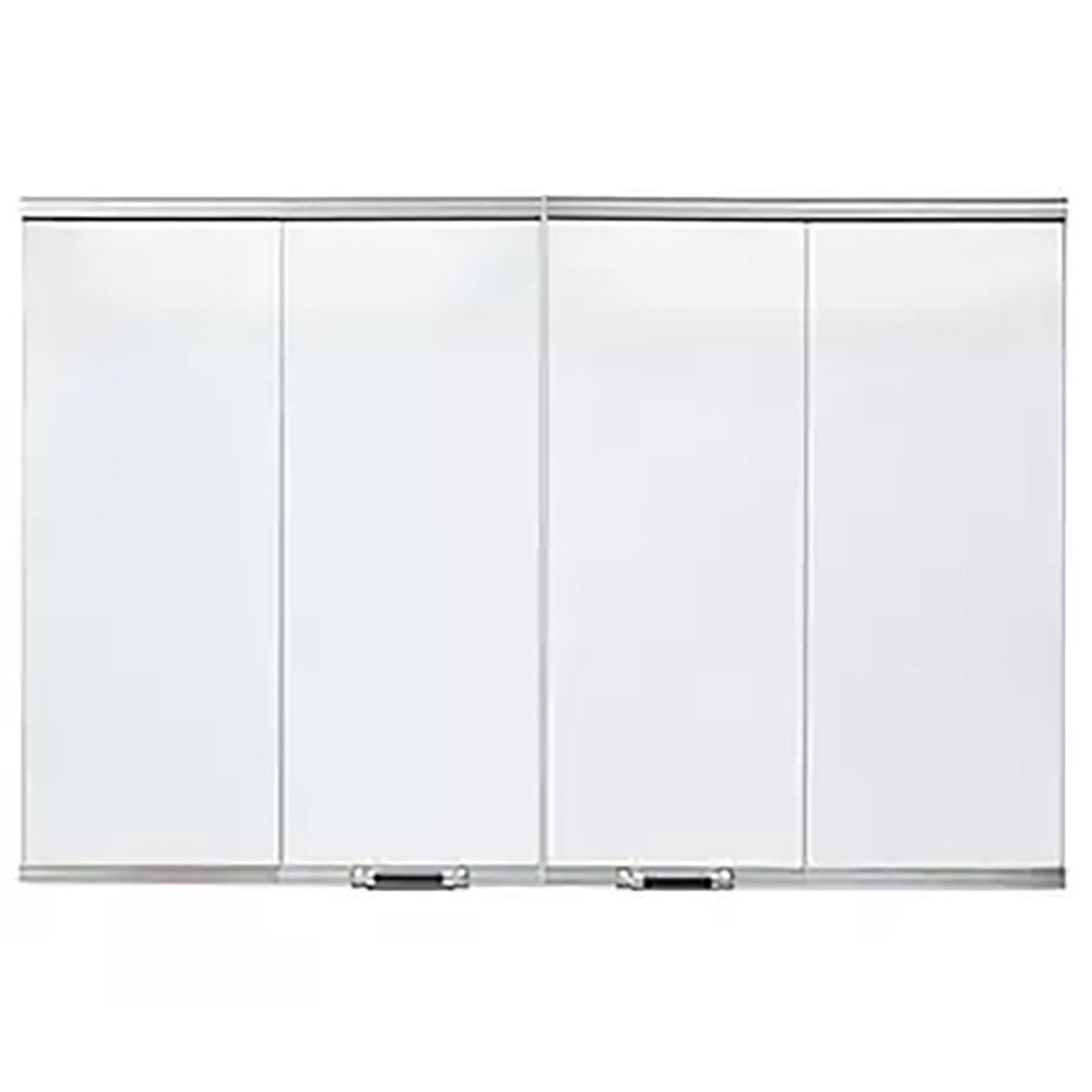 Outdoor Lifestyles Stainless Steel Bi-Fold Doors for 36-Inch Cottagewood Outdoor Wood Fireplace
