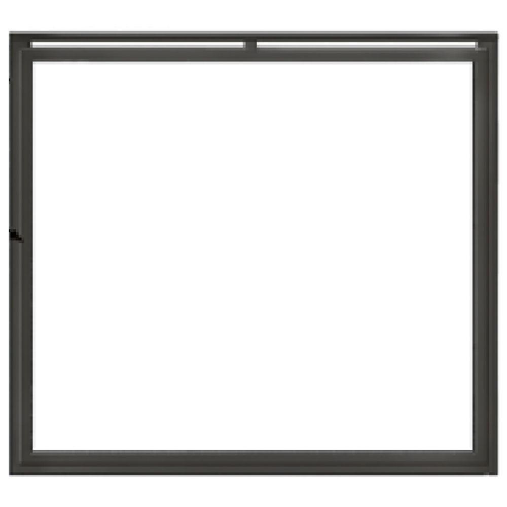 Majestic Ensemble Overlap Front with Gun Metal Trim for Meridian 36-Inch Fireplaces