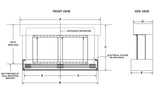 SimpliFire - Floating Mantel Kit for Scion 55, Primed MDF - SF-SCT55-MANTEL
