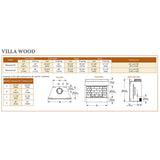 Majestic - Villawood 36" - Outdoor Wood Fireplace Firebox with Refractory Panels