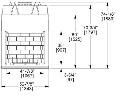 Majestic  - Castlewood 42 Outdoor Wood Burning Fireplace with Refractory Panels