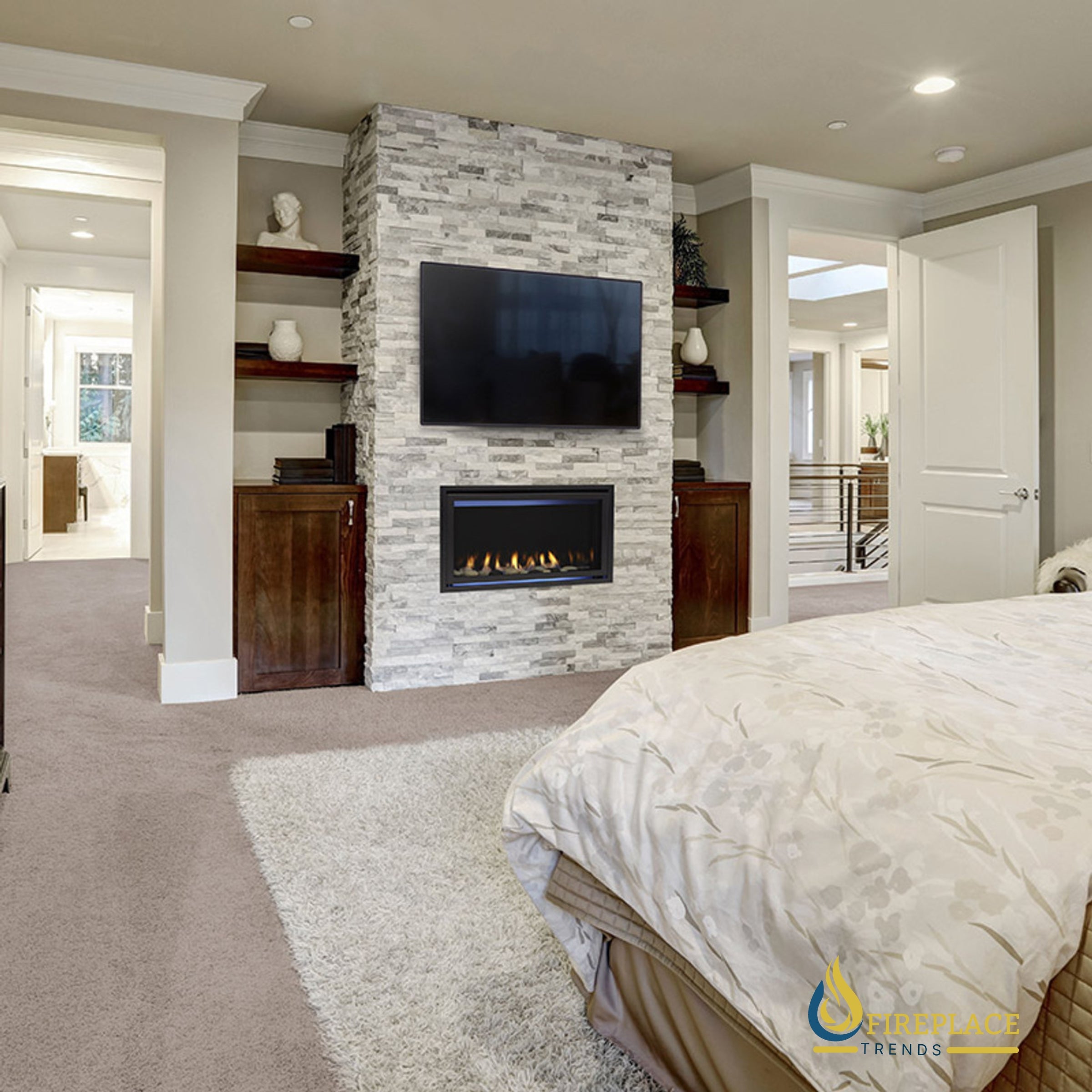 Majestic - Jade 42" - Direct Vent Linear Gas Fireplace with IntelliFire Touch Ignition System
