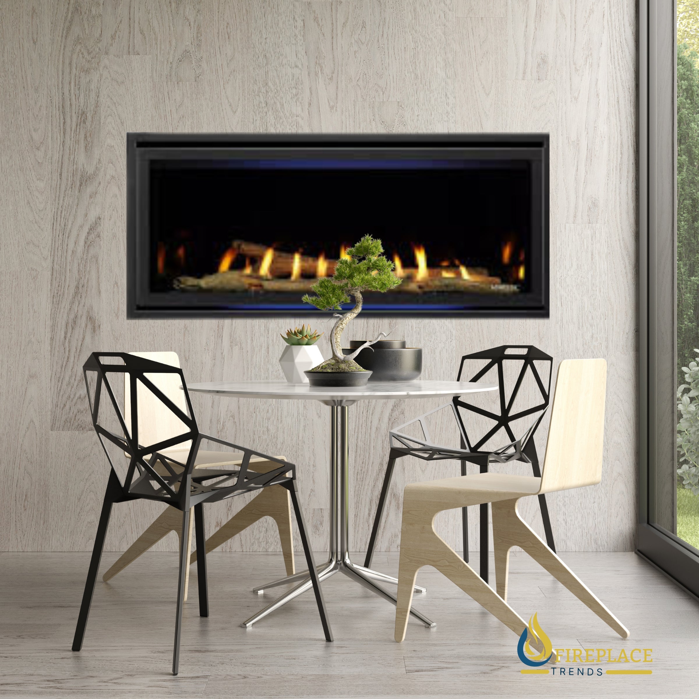 Majestic - Jade 42" - Direct Vent Linear Gas Fireplace with IntelliFire Touch Ignition System