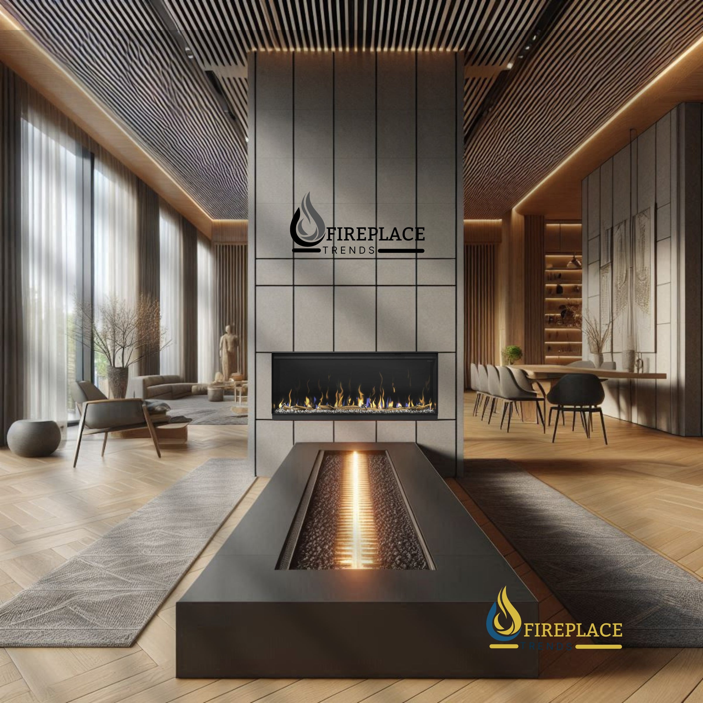 Dimplex - 100" IgniteXL Bold Linear Electric Fireplace - X-XLF10017-XD