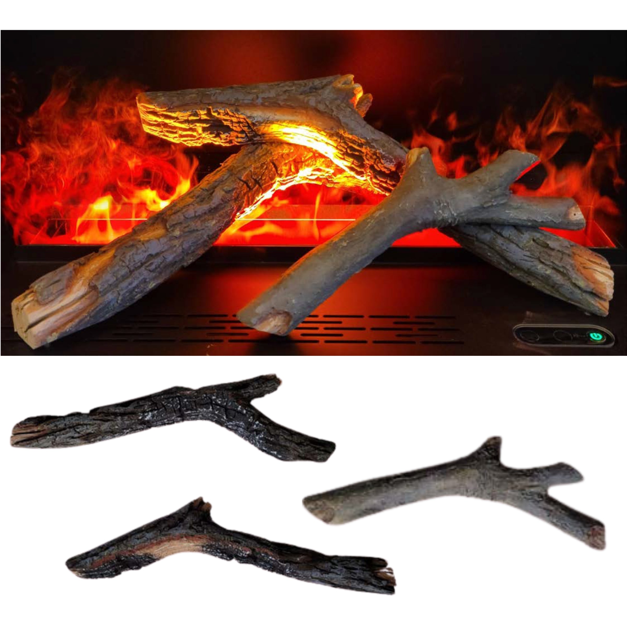NetZero - White Oak HD Log Set - AA-11-05246 – Fireplace Trends