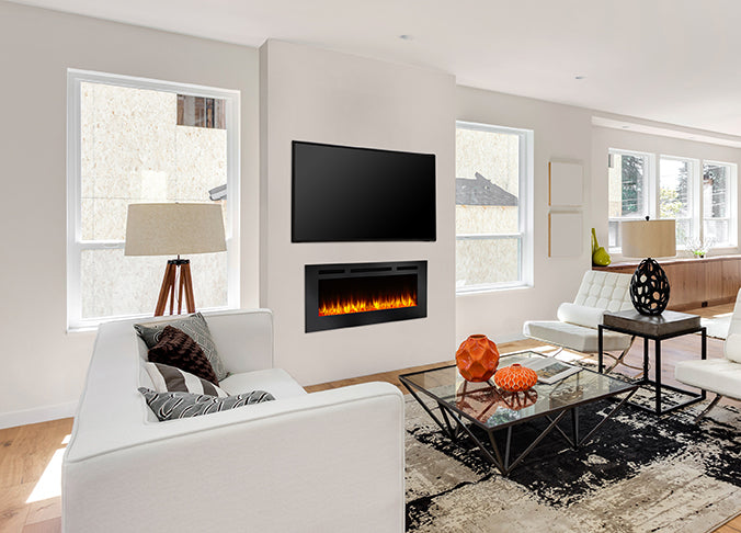 Simplifire 48" Allusion Recessed Linear Electric Fireplace