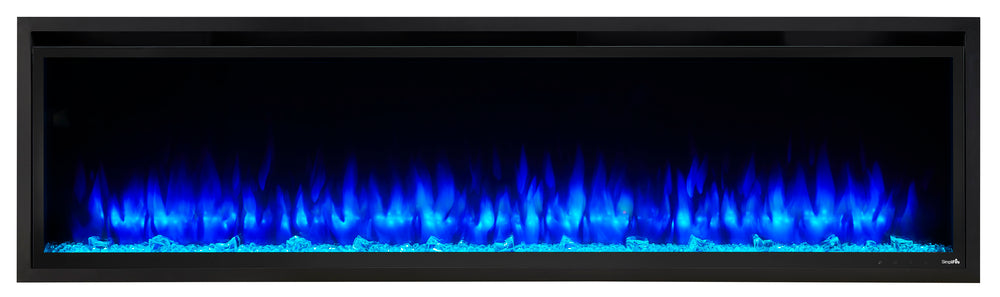 Simplifire 72" Allusion Platinum Recessed Linear Electric Fireplace