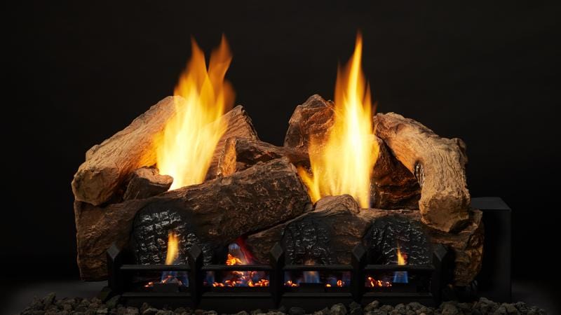 Monessen Hearth - Berkley Oak refractory log set for Natural Blaze VF burner - BO-CONFIG-R