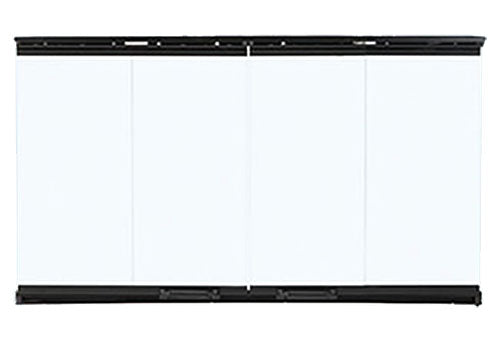 Original bi-fold glass doors with black trim - DM8042
