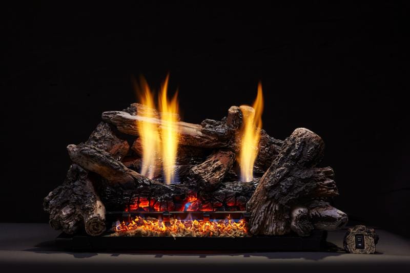 Monessen Hearth - 18", 24", 30" Burncrete Hybrid 8 pc Charisma Log Set for use with Glow Getter 18", 24", 30" burner - CR18-H, CR24-H, CR30-H