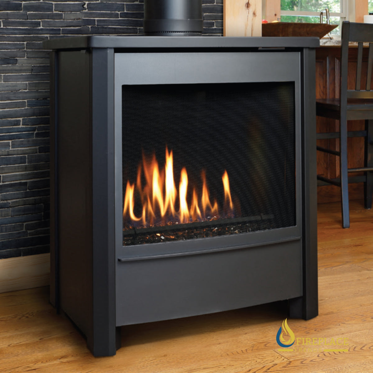 Kingsman - Freestanding Direct Vent Gas Stove with Log Set - FDV451