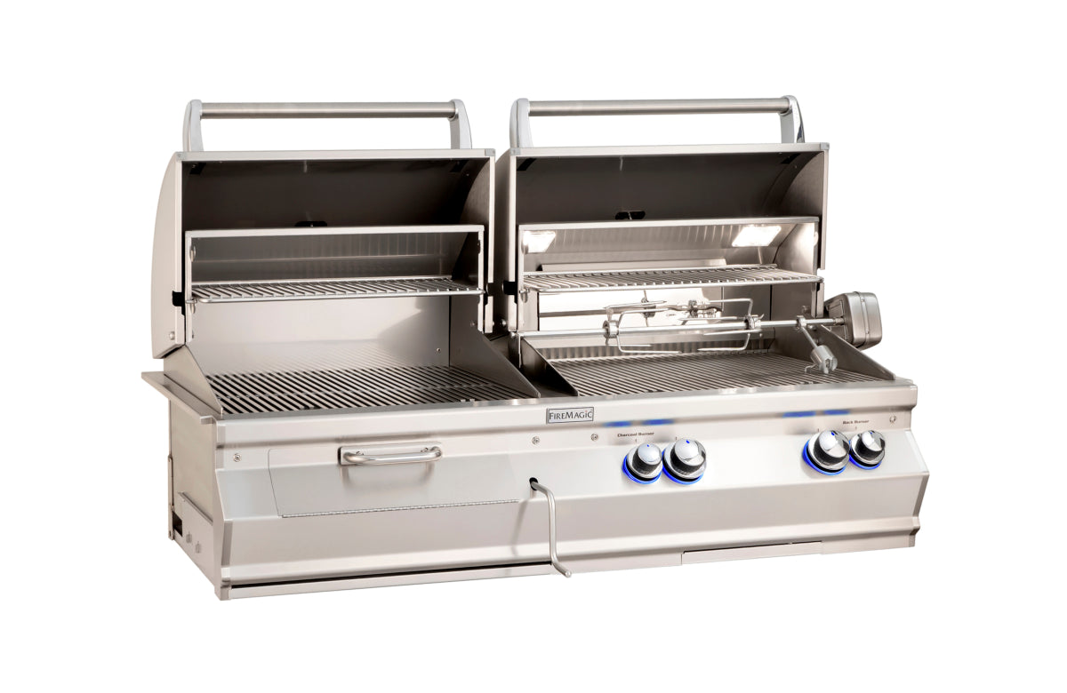 Fire Magic - A830i Aurora Built-In Gas & Charcoal Combination Grill