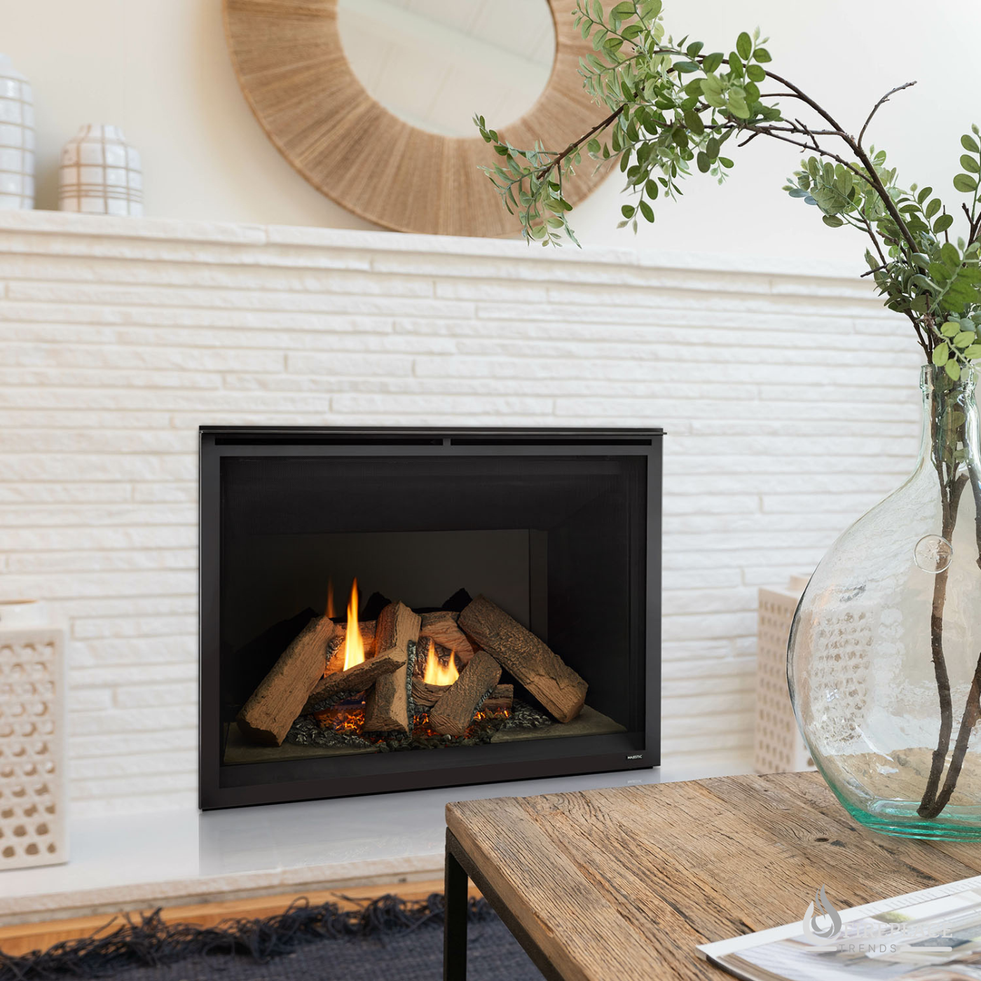 Majestic - Meridian 42" Modern Direct Vent Traditional Gas Fireplace with Intellifire Touch Ignition | Fireplace Trends Webstore