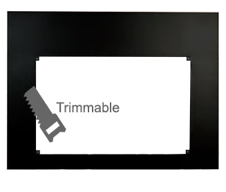 On site 35 customizable surround - 50 w x 40 h comes 4 sided with a 5 bottom can be trimmed to make 3 sided