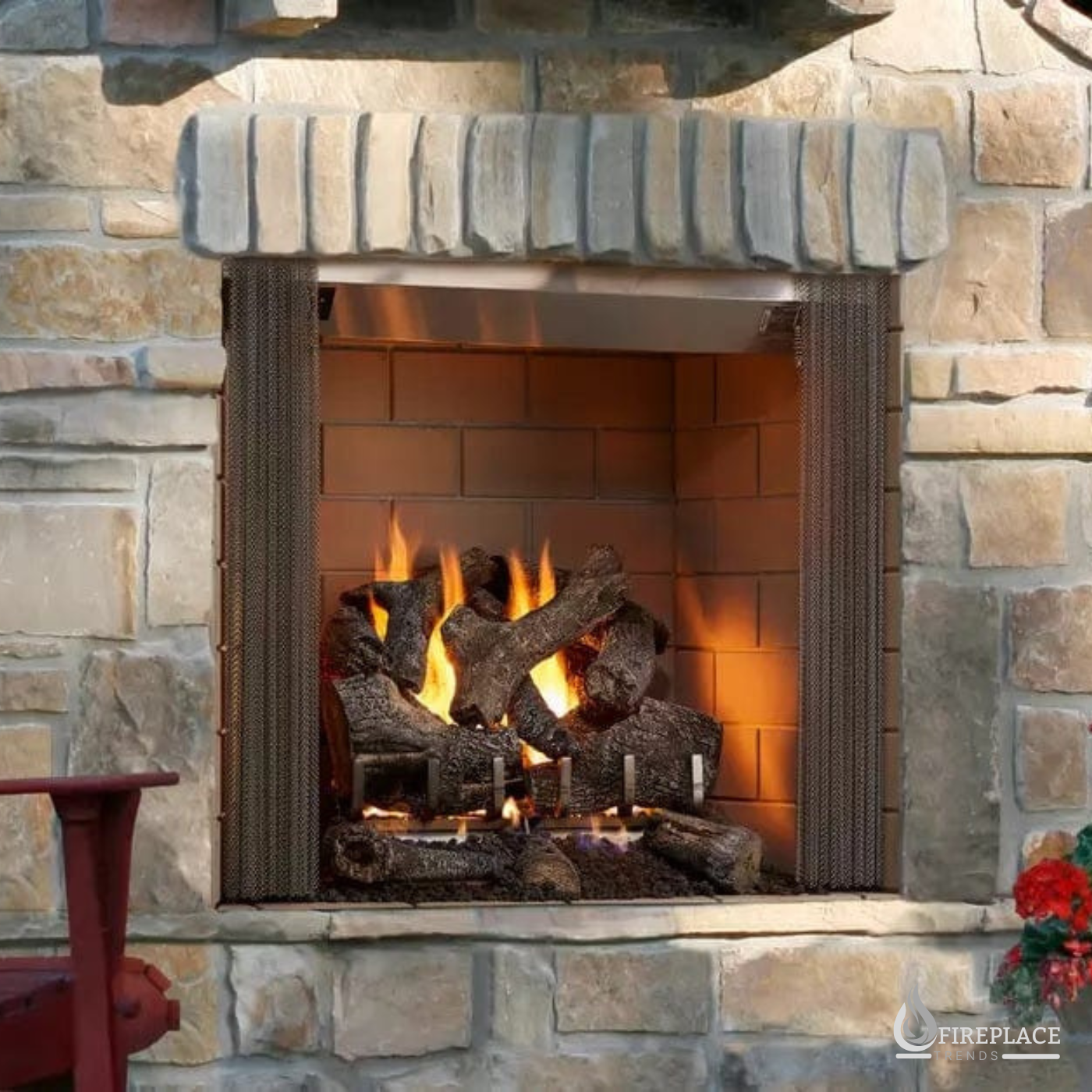 Majestic  - Castlewood 42 Outdoor Wood Burning Fireplace with Refractory Panels