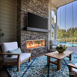 Majestic Lanai 48 Outdoor Gas Linear Fireplace with IntelliFire Ignition Single-sided