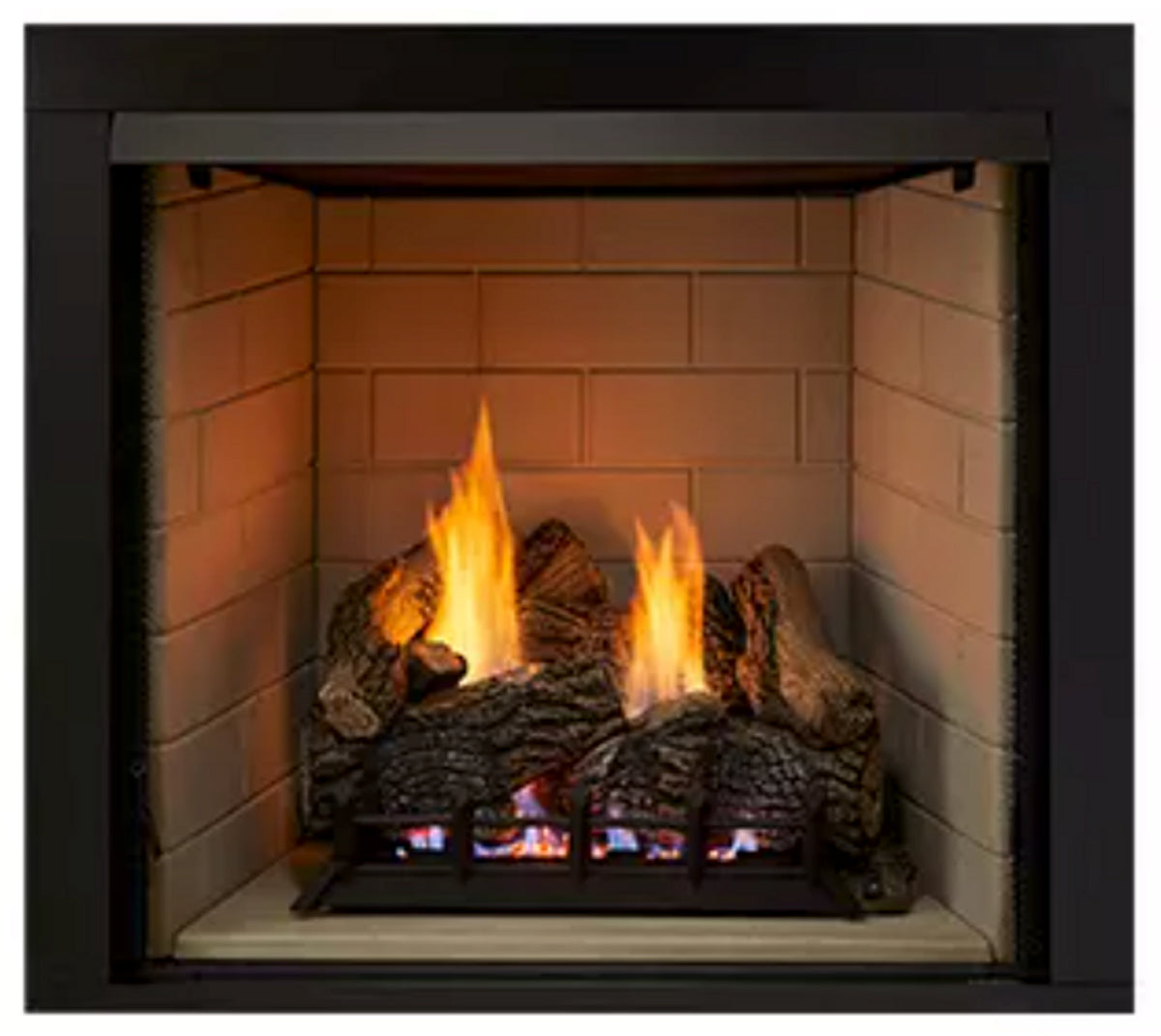 Monessen Lo-Rider 36-Inch Gas Fireplace Insert with Brick Vent-Free Firebox