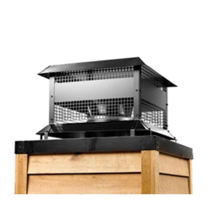 Majestic - Square termination cap, painted black-ST1175
