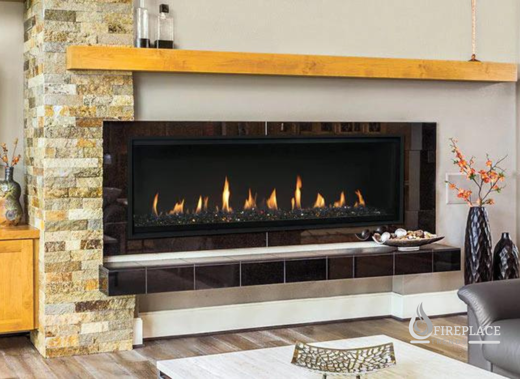 Superior - 60" - Electronic Ignition Direct Vent Linear Gas Fireplace - DRL 4000 Series