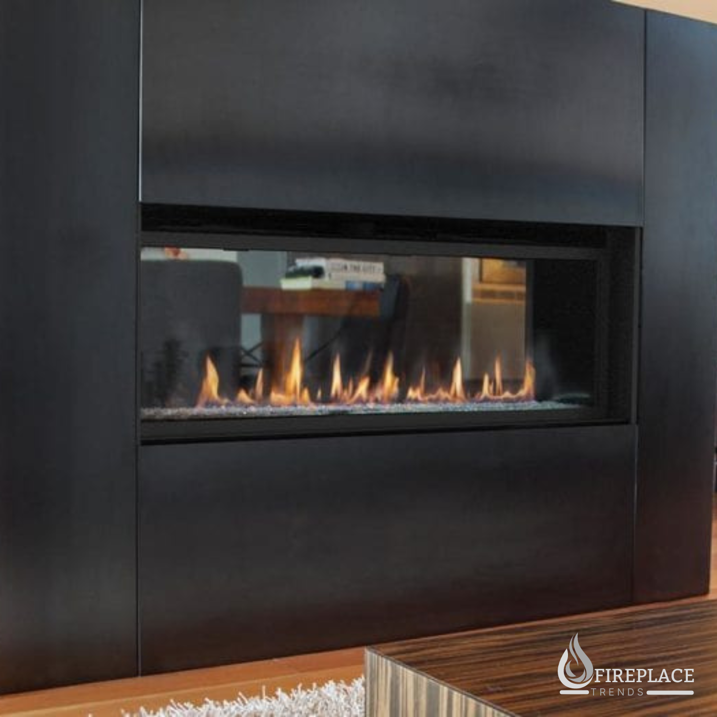 Superior - 84" - Electronic Ignition, Lights Direct Vent Linear Gas Fireplace - DRL 6000 Series