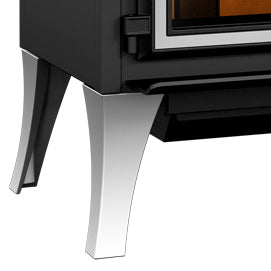 Empire Stove Leg Kit with Ash Pan, Straight, Nickel, for 1700 model
