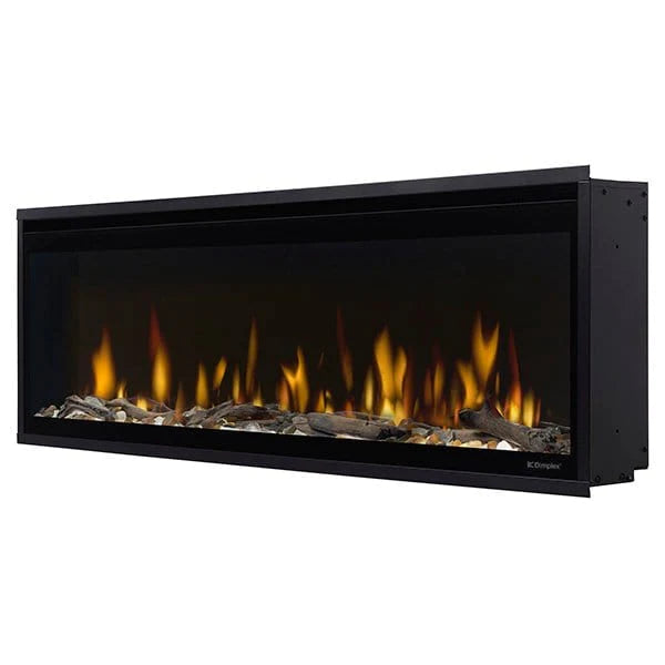 Dimplex - Ignite Evolve 50" - 100" Built-in Linear Electric Fireplace (Includes  frosted tumbled glass and lifelike driftwood)
