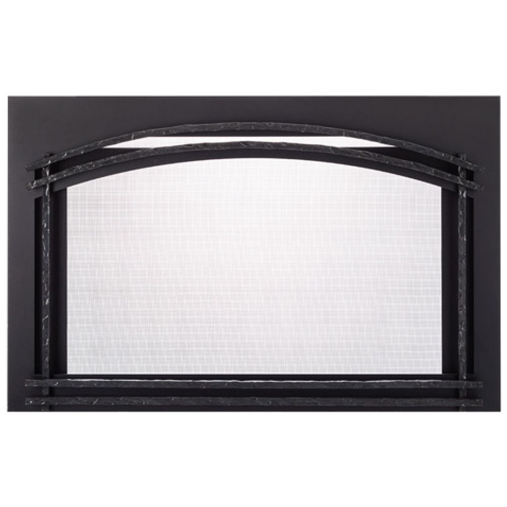 Majestic Forged Arch 30" Black Screen Front for Trilliant 30-Inch Fireplace - Black