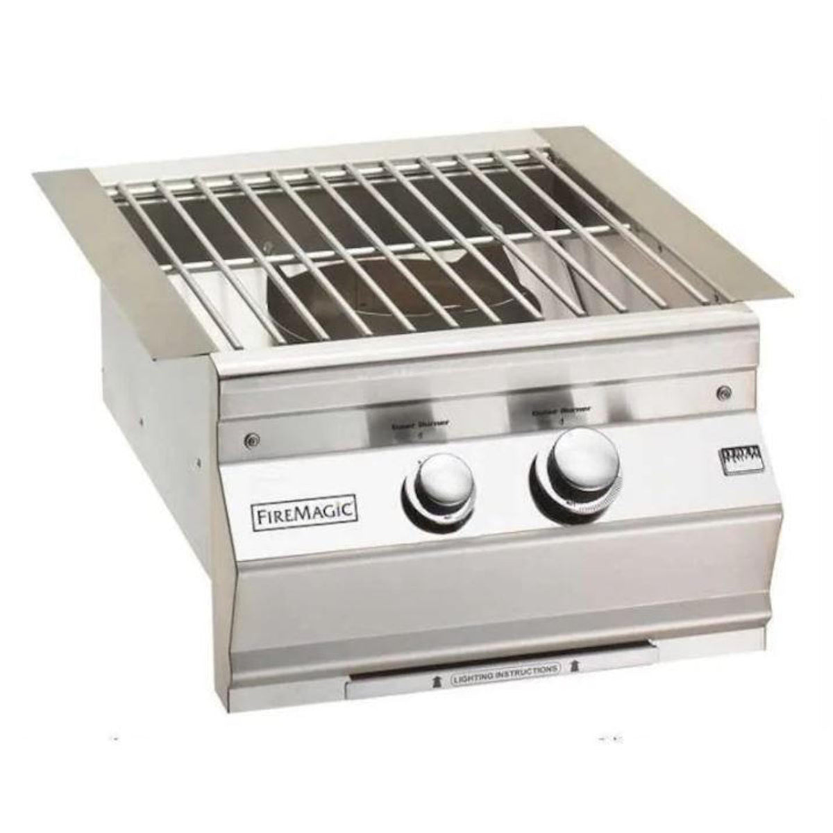 Fire Magic - Classic Built-In Natural Gas Power Burner W/ Stainless Steel Grid - 19-KB1N-0