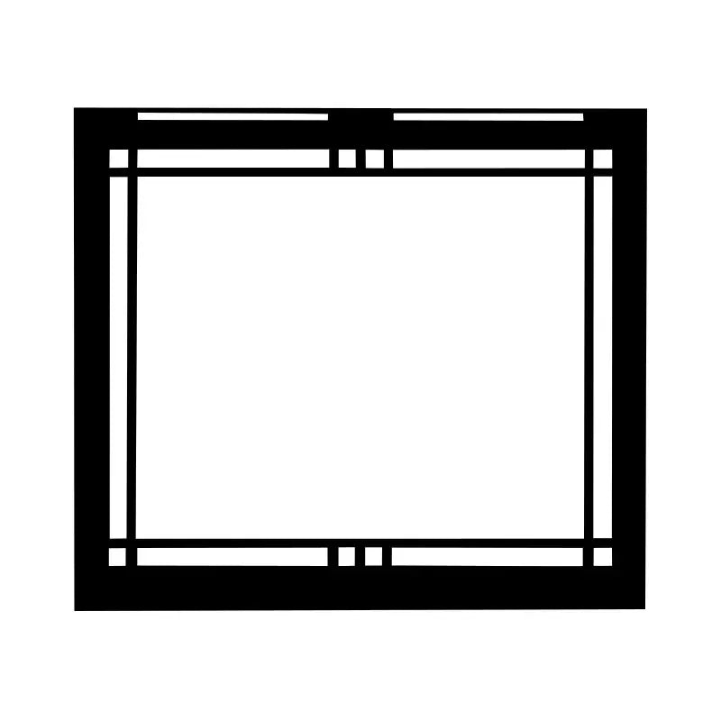 Majestic - Contemporary Rectangular Door 36" overlap front - Black-CRD36BK