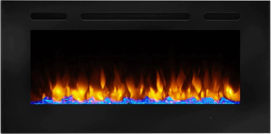 SimpliFire - Allusion recessed linear electric fireplace - 48" - SF-ALL48-BK