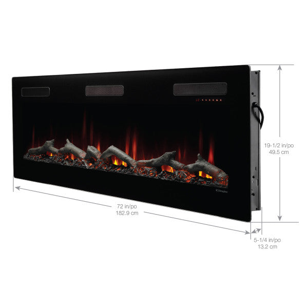 Dimplex - Sierra - 72" - Wall-mounted/Built-In Linear Electric Fireplace | Fireplace Trends