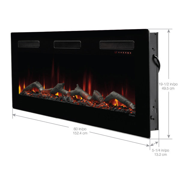 Dimplex - Sierra - 60" - Wall-mounted/Built-In Linear Electric Fireplace | Fireplace Trends