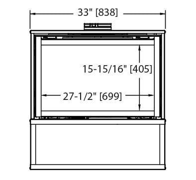 Majestic Ruby Freestanding 30 Direct Vent Gas Stove with intellifire touch system