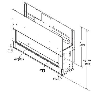Majestic Echelon II 48 See-Through Direct Vent Linear Gas Fireplace with IntelliFire Touch Ignition System NG