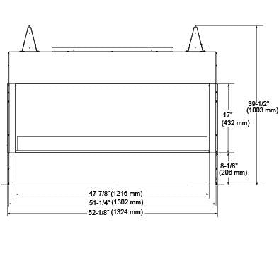 Majestic Lanai 48 Outdoor Gas Linear Fireplace with IntelliFire Ignition Single-sided
