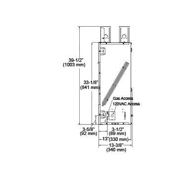 Majestic - Lanai 60 Outdoor Gas Linear Fireplace with IntelliFire Ignition Single-sided