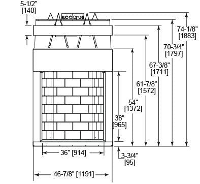 Majestic Ashland 36 Radiant Wood Burning Fireplace