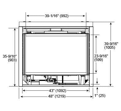 Majestic Quartz 42 Direct Vent Traditional Gas Fireplace with IntelliFire Touch ignition